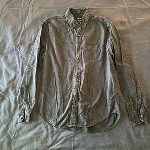 J. Crew Men's Casual Blue Button-Down Shirt